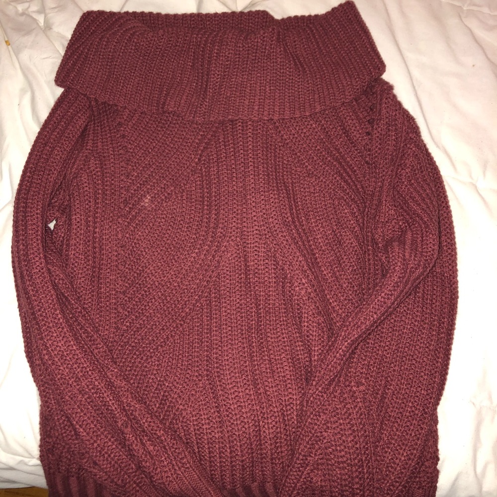 Off the shoulder knit sweater
